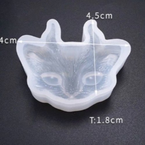 1pc diable magic cat w cornes 3d en silicone uv résine époxy moule d'argile au savon de cire de gyps sku-248828