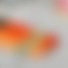 7pcs orange jeu mouline fils soie écheveaux de coton de la broderie des fournitures d'artisanat 10 ± sku-254538