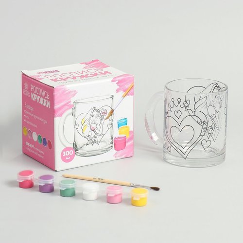 La princesse rose tasse de bricolage kit de peinture idées de cadeaux de coloriage design transparen sku-254085