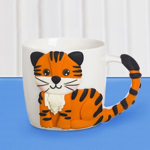 Tiger mug kit de bricolage pâte polymère de la décoration de l'argile des enfants de de artisanat d' sku-254102