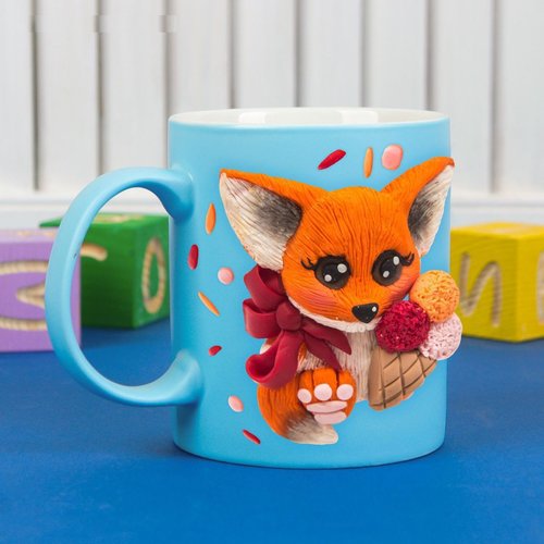 Fox mug kit de bricolage pâte polymère de la décoration de l'argile des enfants de de artisanat d'ar sku-253914