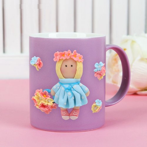 Poupée mug kit de bricolage pâte polymère de la décoration de l'argile des enfants de de artisanat d sku-253911