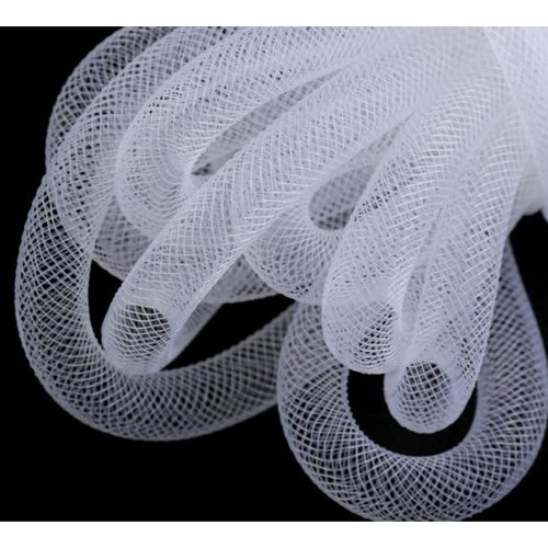 25m 1 blanc crinoline maille tube accessoires de cheveux en plastique net fil cordon ø10mm et d'autr sku-122161