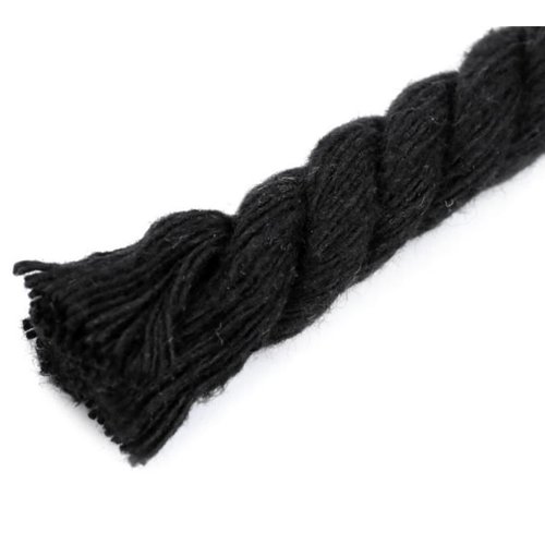 10m noir torsadé cordon en coton / corde de ø12mm et le jute cordes ficelles mercerie sku-102476