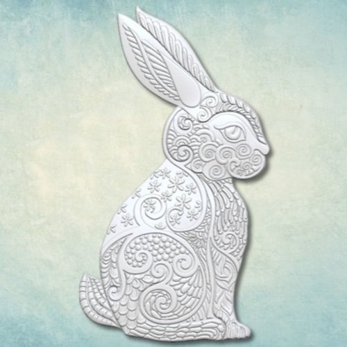 1pc grand dôme de lapin de pâques en 3d en silicone de lièvre uv résine époxy moule d'argile scrapbo sku-257433