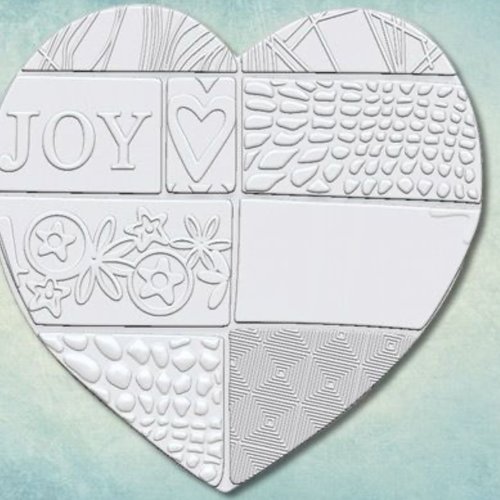 1pc joie de fleur grand patchwork coeur 3d en silicone de sucre message de noël en pain d'épice amou sku-257446