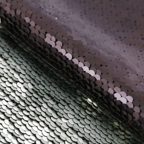 Noir blanc réversible paillettes tissu pour patchwork double face des des décorations de noël de l'a sku-253819