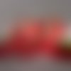 Melon d'eau rouge rubans de satin mis applique à coudre accessoires cheveux de robe 25 mm x 22 ± 1m sku-254481