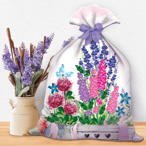 La lavande ruban broderie sac de kit de bricolage de la fleur de des kits de décoration maison art d sku-254506