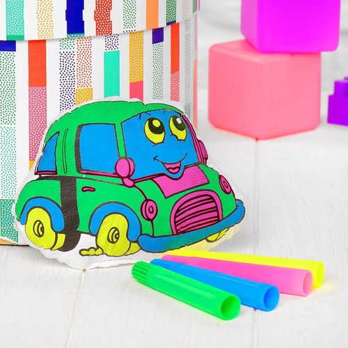 Jouet voiture de coloriage kit de bricolage jeu textile les enfants de peinture de l'artisanat des f sku-254502