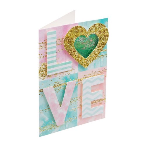 L'amour des paillettes shaker carte postale kit de bricolage papier cadeau saint valentin modèles de sku-254473
