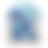 Bébé garçon bleu des touches en caoutchouc bricolage scrapbooking bouton de fournitures de couture d sku-254255