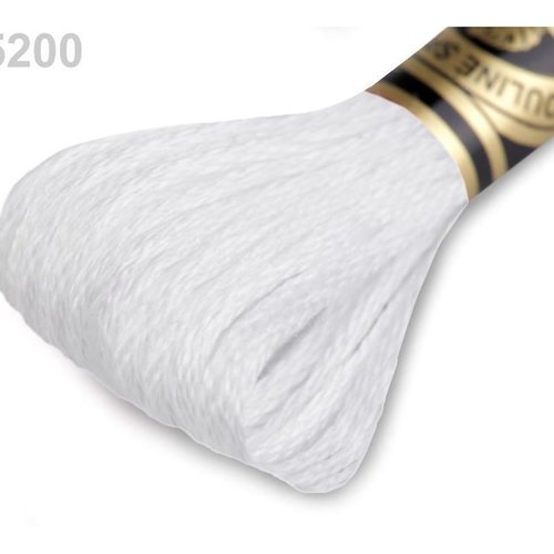 5200 1pc blanc fils de broderie dmc mouliné spécial coton mouline du tricot du crochet de la merceri sku-51143