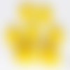20pcs mat jaune agité plat carré puce rondelle carrée perles tchèques en verre de 10mm x 4mm sku-252788