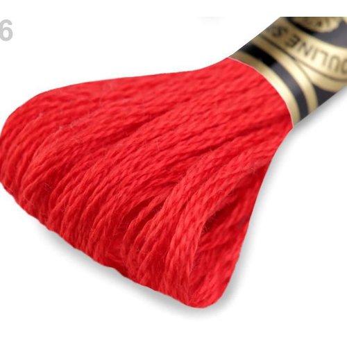 1pc 666 rouge fraise fils de broderie dmc mouliné spécial de coton de bricolage cordon corde mouline sku-67649