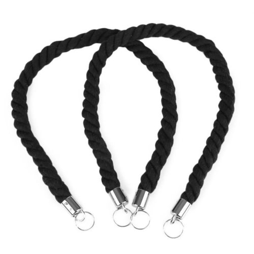 2pc noire corde poignées pour sacs de longueur 70cm sac à main & un sac d'effectuer des fournitures  sku-244121