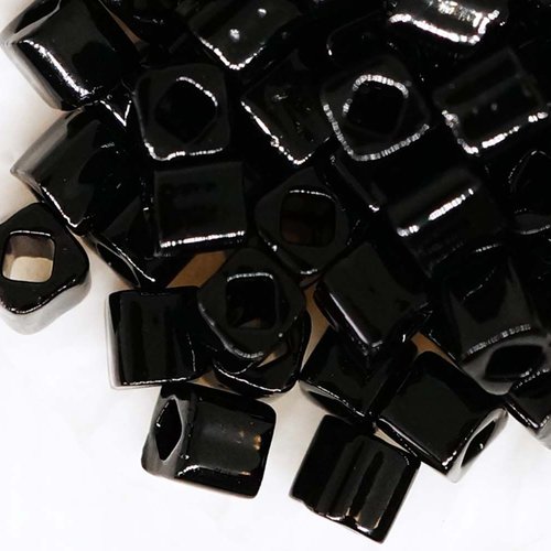 10g opaque noir de jais cube de verre japonais toho perles de rocaille 4mm tc-04-49 4mm sku-259134
