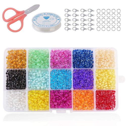 Kraftika 3500pcs assortiment multicolore bricolage boîte 4mm en cristal de petit poney perles de roc sku-259573