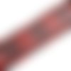2m 6.56 ft 2.18 yrd rouge à rayures noires 330 parachute macramé de perles cordon tressé de corde de sku-261387