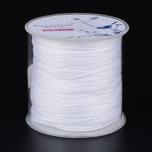 100m 328 ft 109 4yrd blanc macramé fil de perles de la chaîne de corde tressée kumihimo noeud bracel sku-261443