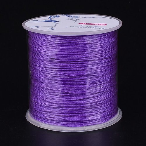 100m 328 ft 109 4yrd violet foncé macramé fil de perles de la chaîne de corde tressée kumihimo noeud sku-261454