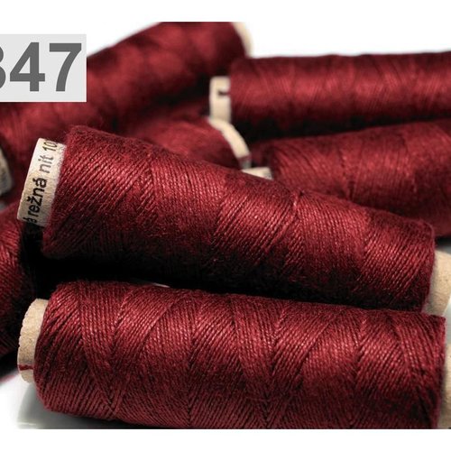 1pc rumba rouge 100 % fil de lin de 50m d'autres fils de couture de mercerie sku-101095