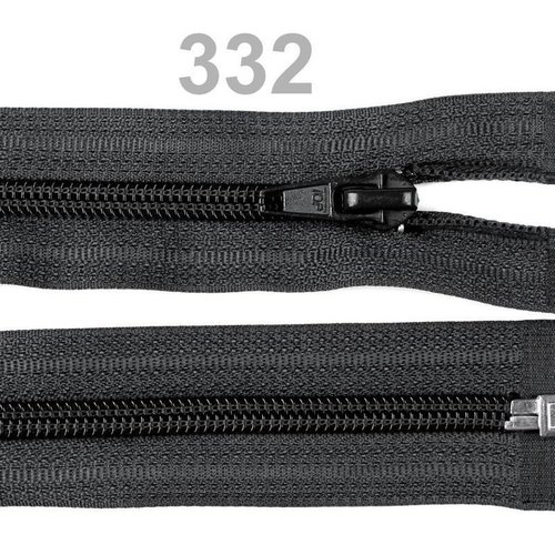 1pc noir nylon fermeture à glissière (bobine) de 5mm à bout ouvert 65cm veste embrayage de la éclair sku-69441