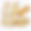 6pcs picasso brun jaune cristal ovale plat pétale de la fenêtre de la table de coupe de verre tchèqu sku-253139