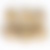 8pcs mat picasso brun rayé blanc patine argentée rustique de larme perles de verre tchèque 11mm x 9m sku-250164