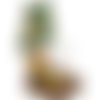 Plante en pot broches coussin semences broderie perlée artisanat diy kit ornement sur toile en bois  sku-270359