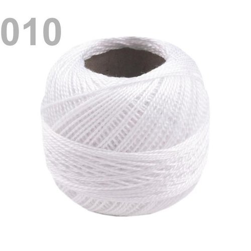 10pc blanc broderie de coton de perle de fil nitarna république tchèque roumanie fil de corde de cro sku-58576