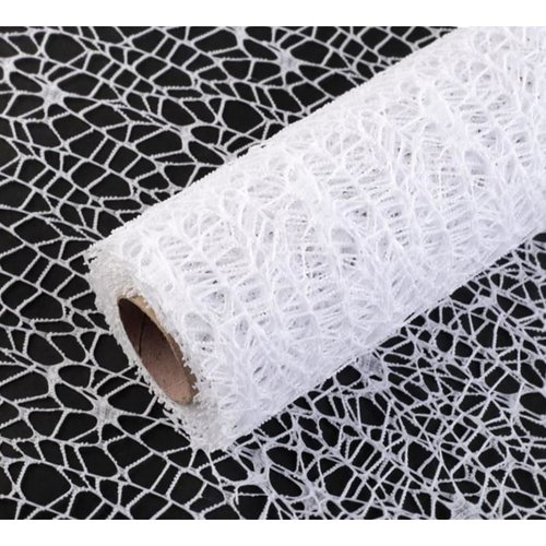 4m blanc spider web net sur un rouleau largeur 48cm bande de tissu de l'artisanat du ruban de la den sku-63878