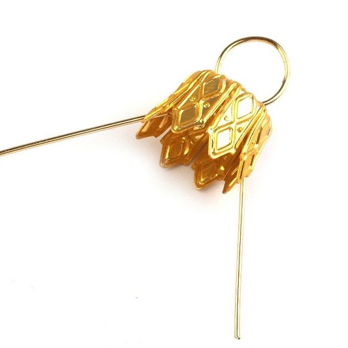 10pc 2gold de noël babiole cintres avec des bouchons de bricolage casquettes boucle perle caps des b sku-95410