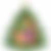 2 pièces cloches de noël ornement d'arbre de kit de bricolage pour peinture et broderie sur toile en sku-507051