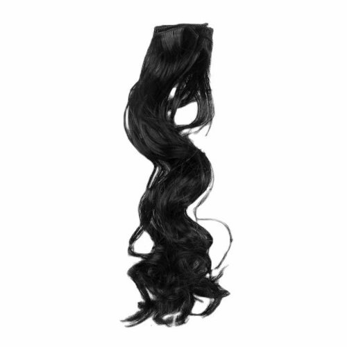 2 pièces cheveux artificiels pour poupée bouclés longueur de cheveux: 40 cm largeur: 50 cm no 1 fabr sku-303104
