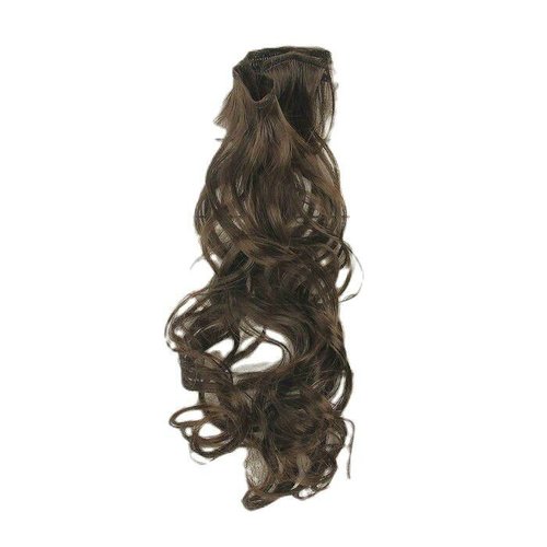 2 pièces cheveux artificiels pour poupée bouclés longueur de cheveux: 40 cm largeur: 50 cm no 8 fabr sku-303140