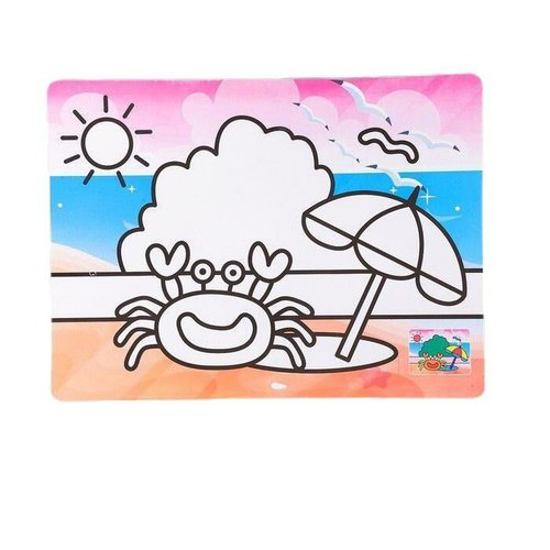 Petit crabe diy kit pour mur maison fresque sable peinture par numéros w kid art projet cadeau kit a sku-277228