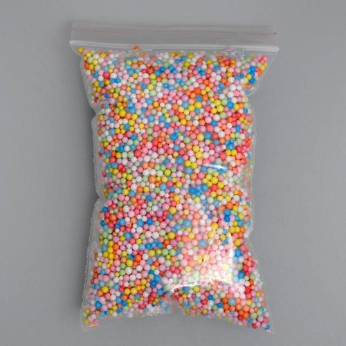 Remplissage de polystyrène décoratif perles boules mousse 3mm 4mm " magiques "multicolore 1-3mm 3gr  sku-276062