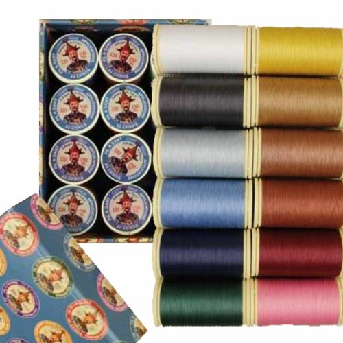 12 bobines mélanger vintage tons fil au chinois sajou gloving fils coton français patchwork applique sku-503539