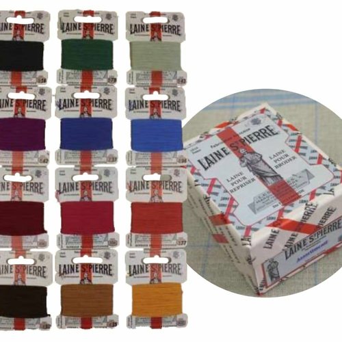 12 cartes mix automne couleurs laine st saint pierre sajou repriser fil à broder polyamide fil franç sku-503544
