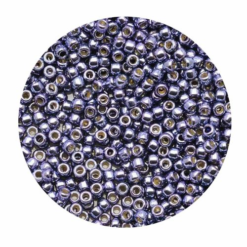 20g permafinish métallique polaris pf567 verre rond bleu violet toho perles de rocaille 15/0 tr-15-p sku-521998