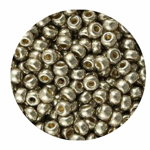 10g duracoat galvanisé lumière étain 4221 11/0 verre métallique argent japonais miyuki perles de roc sku-522169