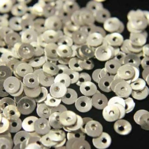 10g argent rond en laiton métal métallique paillettes coudre sur décoration broderie à la main goldw sku-522571