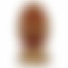 1 pc rouge or oeuf sur stand joyeux pâques diy kit tchèque verre graine perlée sur en bois toile bro sku-522597