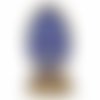1pc bleu argent oeuf sur support joyeux pâques kit de bricolage tchèque verre graine perlée sur bois sku-522598