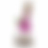 1 pc lapin fille sur stand joyeux pâques diy kit tchèque verre graine perlée sur en bois toile brode sku-522600