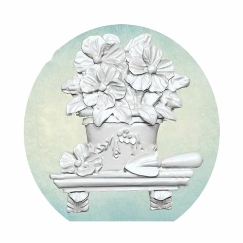 1 pc pot de jardin w fleurs 3d silicone uv résine époxy moule argile scrapbooking bijoux cire gypse  sku-537008