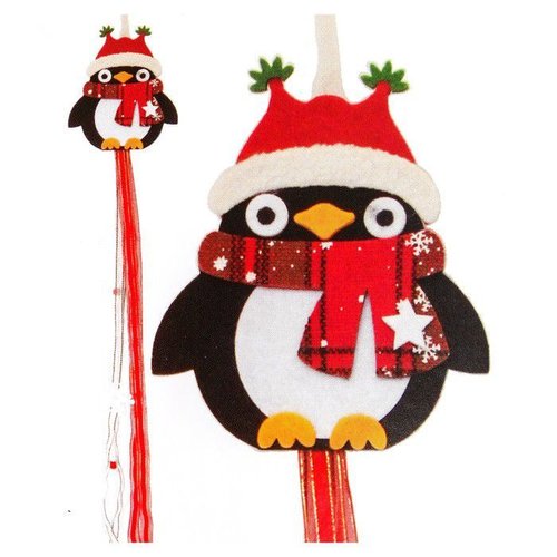 Pingouin dans écharpe diy kit cravate arc kit artisanat fée feutre porte décoration ensemble pour cr sku-374000