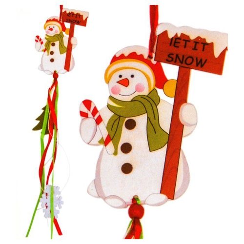 "bonhomme de neige" kit de bricolage décoration de la maison artisanat fée feutre de porte ensemble  sku-374006