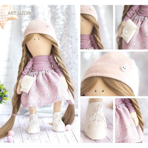 Intérieur poupée "prune" cadeau ange diy kit bricolage artisanat enfant débutant kit à coudre bébé a sku-275723